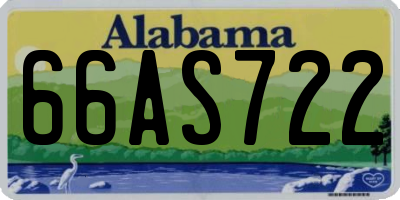 AL license plate 66AS722