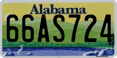 AL license plate 66AS724