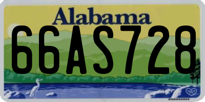 AL license plate 66AS728