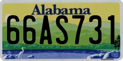 AL license plate 66AS731