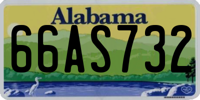 AL license plate 66AS732
