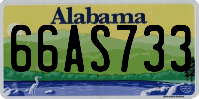 AL license plate 66AS733