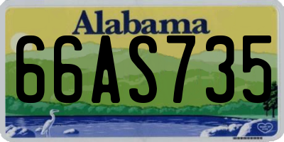 AL license plate 66AS735
