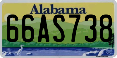 AL license plate 66AS738