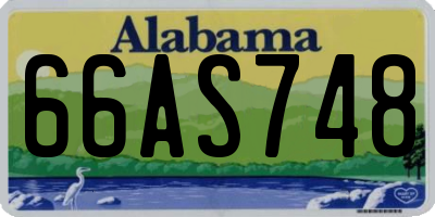 AL license plate 66AS748