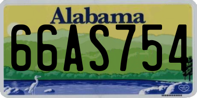 AL license plate 66AS754