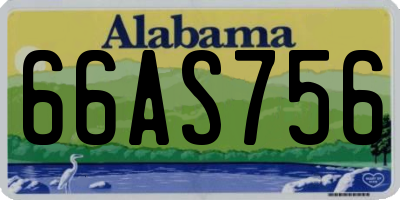AL license plate 66AS756