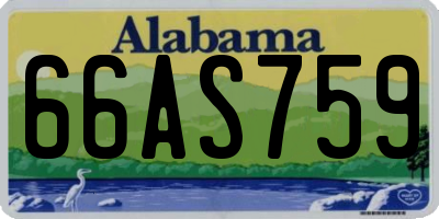 AL license plate 66AS759