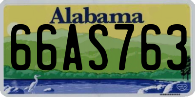 AL license plate 66AS763