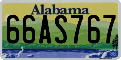 AL license plate 66AS767