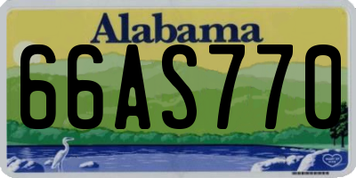 AL license plate 66AS770