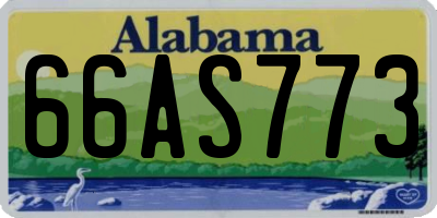 AL license plate 66AS773