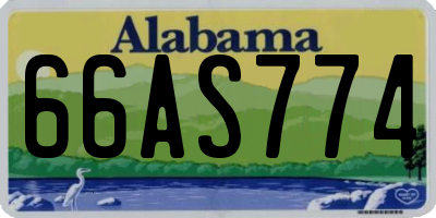AL license plate 66AS774