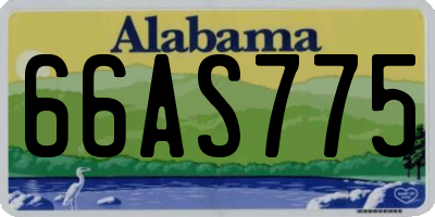 AL license plate 66AS775