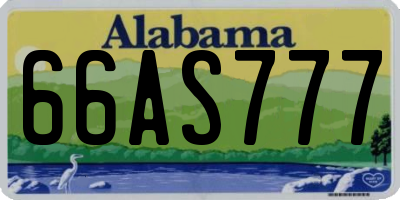 AL license plate 66AS777