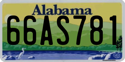 AL license plate 66AS781