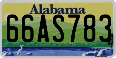 AL license plate 66AS783