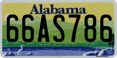 AL license plate 66AS786