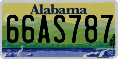 AL license plate 66AS787