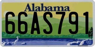 AL license plate 66AS791