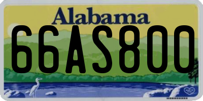AL license plate 66AS800