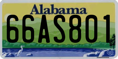 AL license plate 66AS801