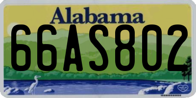 AL license plate 66AS802