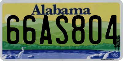 AL license plate 66AS804