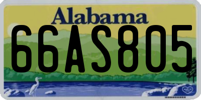 AL license plate 66AS805