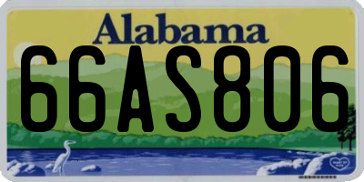 AL license plate 66AS806