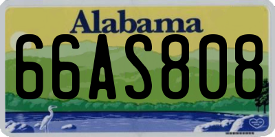 AL license plate 66AS808