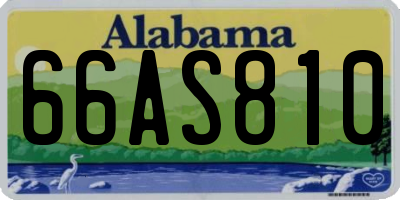 AL license plate 66AS810