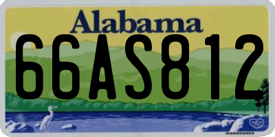 AL license plate 66AS812