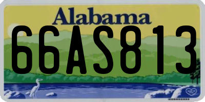 AL license plate 66AS813