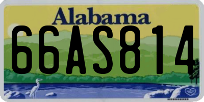 AL license plate 66AS814