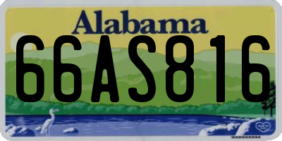 AL license plate 66AS816