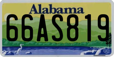 AL license plate 66AS819