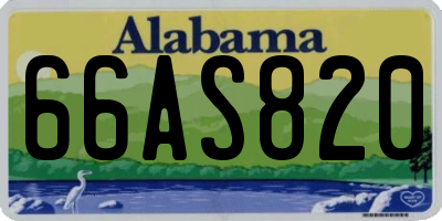 AL license plate 66AS820