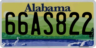 AL license plate 66AS822