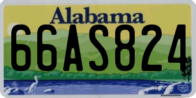 AL license plate 66AS824