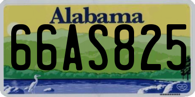 AL license plate 66AS825