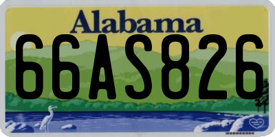 AL license plate 66AS826