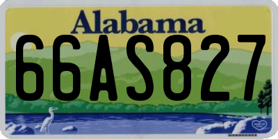 AL license plate 66AS827