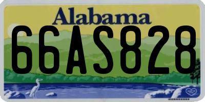 AL license plate 66AS828