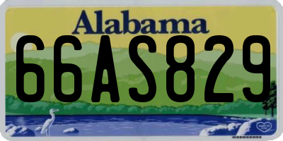 AL license plate 66AS829