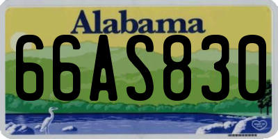 AL license plate 66AS830