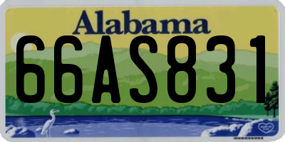 AL license plate 66AS831