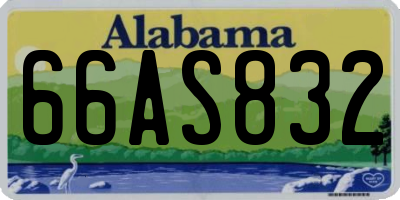 AL license plate 66AS832