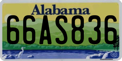 AL license plate 66AS836