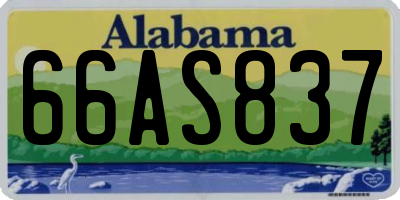 AL license plate 66AS837